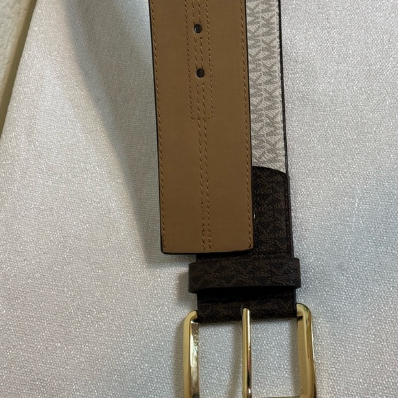 Michael Michael Kors Women’s Brown and Cream Designer Belt Size S - Picture 5 of 5